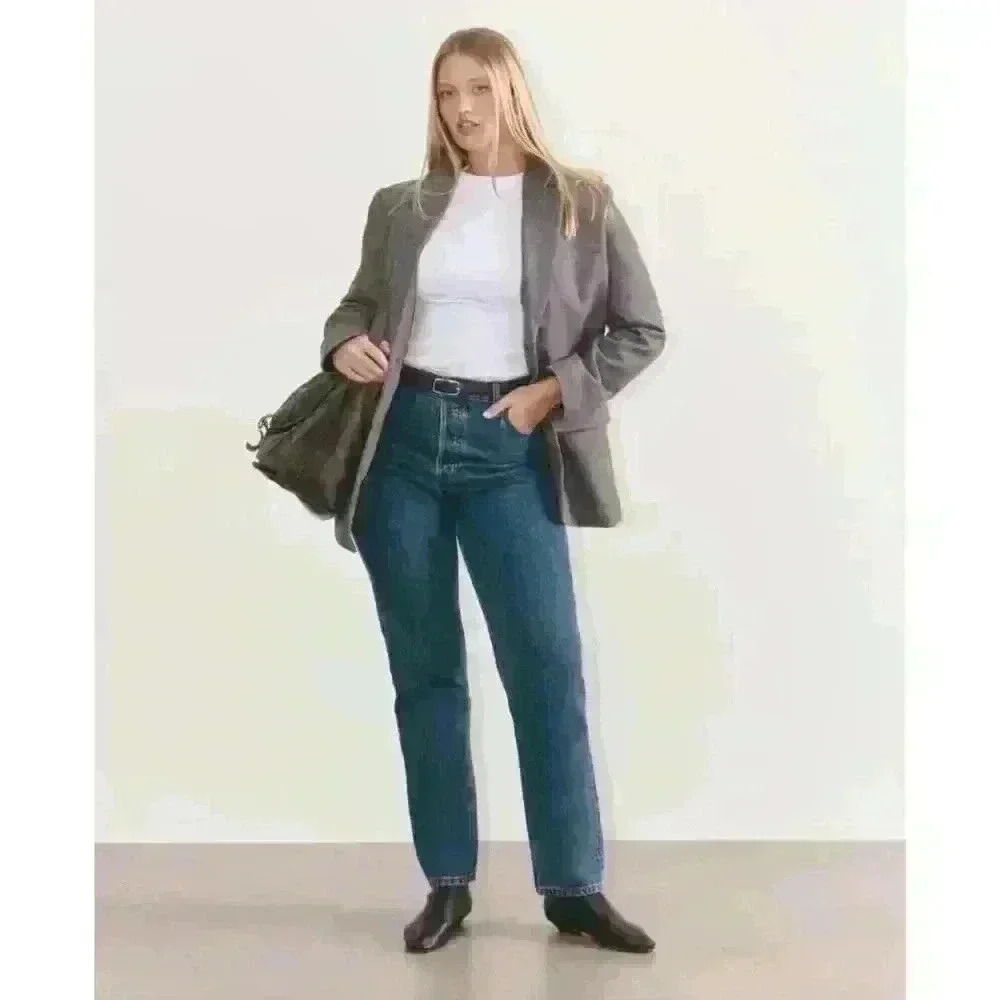NWOT Everlane The 90’s Cheeky Jean 100% Organic Cotton Deep Atlantic Wash 16/33